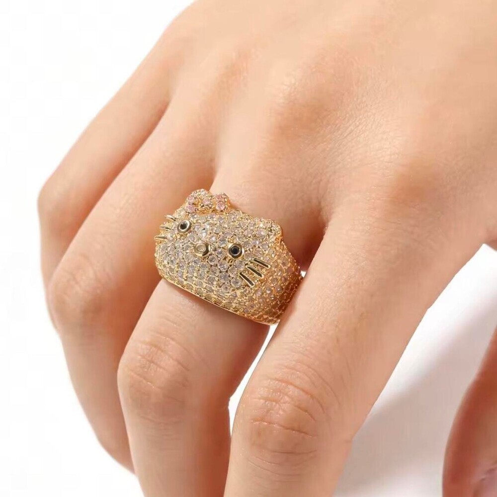 Hello Kitty Gold Ring size 9